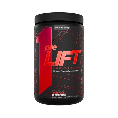 Pre-workout PreLIFT 420g, pudra, Rule One, Supliment alimentar de tip pre-workout cu cofeina 3