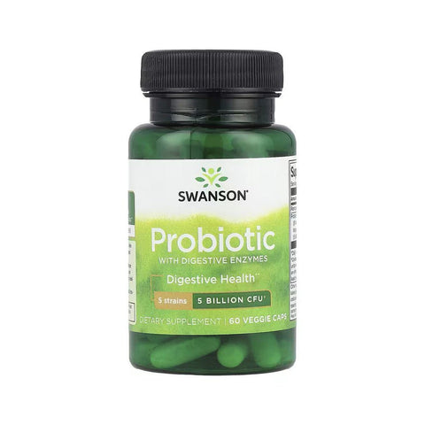 Suplimente sanatate Probiotic cu enzime digestive 60 capsule vegetale, Swanson 1