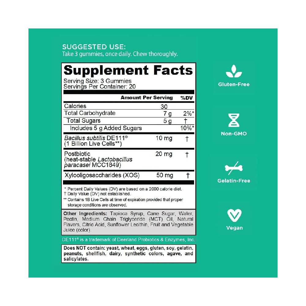 Suplimente sanatate (Produs cu defect) Pre - Post - Probiotic, 60 jeleuri, Goli Nutrition, Supliment alimentar pentru digestie 2