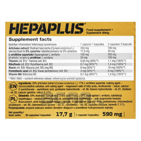 Digestie | Hepa Plus 30 capsule, Olimp Sport Nutrition, Supliment alimentar sanatate hepatica 1