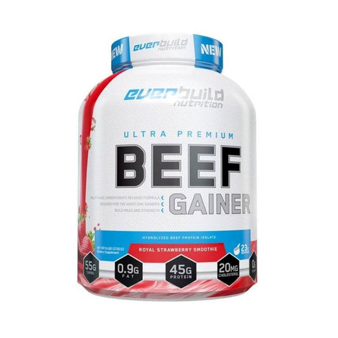 Proteine hidrolizate din zer | 100% Beef Gainer Ultra Premium pudra, 2.6kg, Everbuild Nutrition, Supliment crestere masa musculara 1