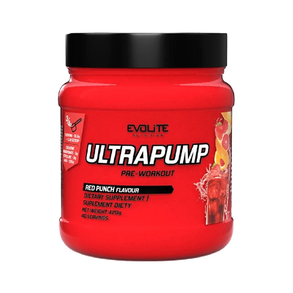 UltraPump, pudra, 420g, Evolite, Supliment alimentar pre-workout cu cofeina