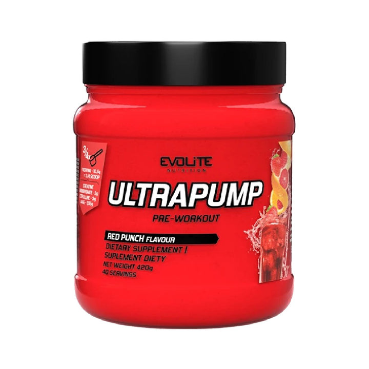 UltraPump, pudra, 420g, Evolite, Supliment alimentar pre-workout cu cofeina
