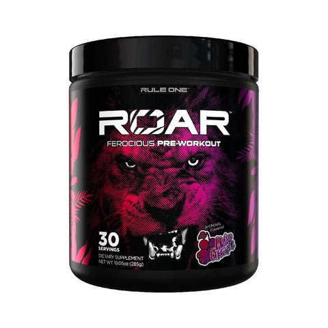 Pre-workout ROAR 315g, pudra, Rule One, Supliment alimentar de tip pre-workout cu cofeina 5