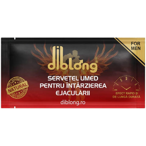 Alte alimente Servetel umed 1 bucata, Diblong, Servetel pentru barbati, cu ingrediente ce pot ajuta la intarzierea ejacularii 1