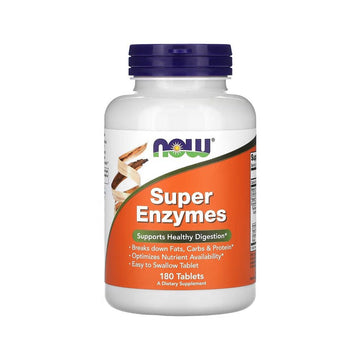 Super Enzymes 180 tablete, Now Foods, Supliment alimentar pentru digestie eficienta 1