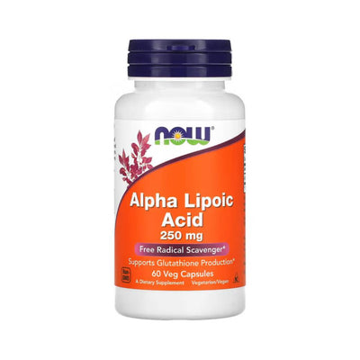 Suplimente sanatate Acid alfa-lipoic 250mg, 60 capsule, Now Foods, Supliment alimentar antioxidant 1