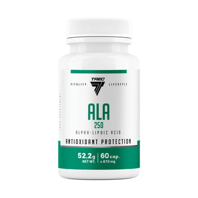 Suplimente Antioxidanti | ALA 250, 60 capsule, Trec Nutrition, Acid alfa-lipoic 0