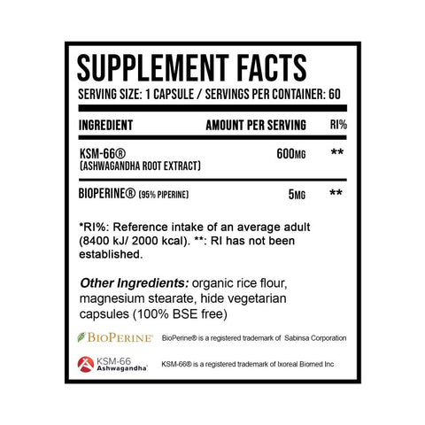 Suplimente sanatate Ashwagandha KSM - 66, 60 capsule, DNA Sports, Supliment alimentar pentru stres 2