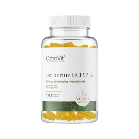 Suplimente sanatate Berberina HCl 97%, 90 capsule, Ostrovit, Supliment alimentar pentru sanatate 1