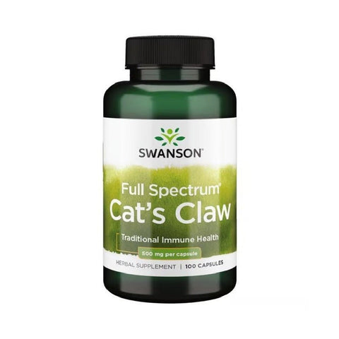 Suplimente sanatate Cat's Claw (Gheara Pisicii) 500mg, 100 capsule, Swanson, Supliment alimentar pentru imunitate 1