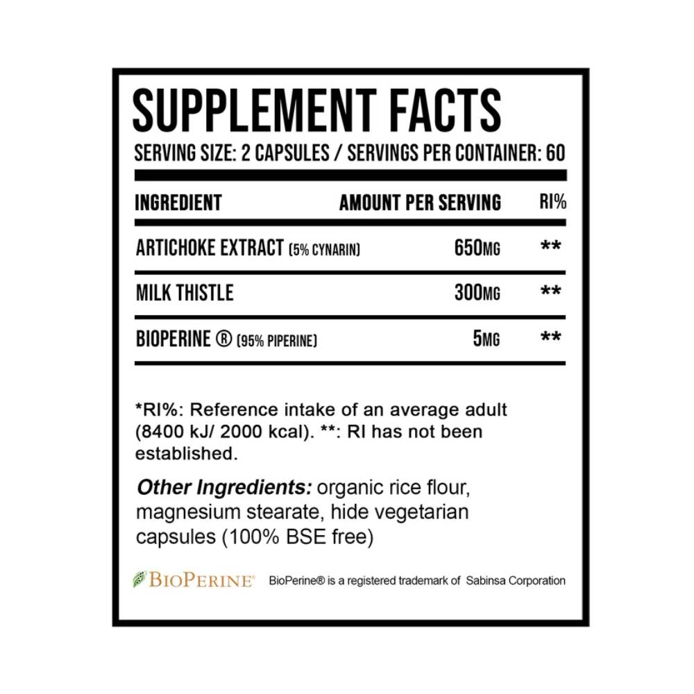 Suplimente sanatate Complex de Anghinare, 120 capsule, DNA Sports, Supliment sanatate hepatica 2