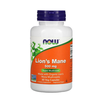 Now Foods | Extract de ciuperca Coama Leului 500mg, 60 capsule, Now Foods, Supliment alimentar pentru sanatate 0
