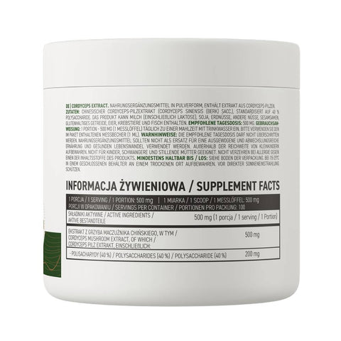 Suplimente sanatate Extract de cordiceps, pudra, 50g, Ostrovit, Supliment alimentar pentru sanatate 2