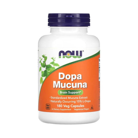 Suplimente antistres | Extract de Dopa Mucuna, 180 capsule, Now Foods, Supliment alimentar vegan 0