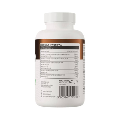 Suplimente antistres | Extract de Ginseng VEGE, 90 capsule, Ostrovit, Supliment alimentar pentru sanatate 1