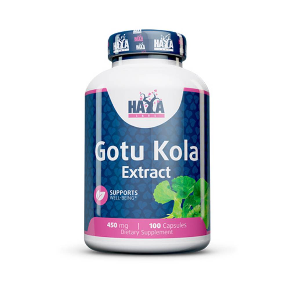 undefined | Extract de Gotu Kola 450mg, 100 capsule, Haya Labs, Supliment alimentar pentru sanatate 0