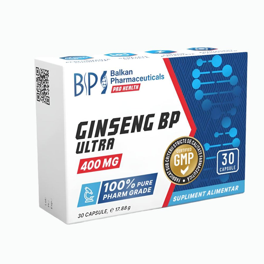 Stimulatoare testosteron | Ginseng BP 400mg, 30 capsule, Balkan Pharmaceuticals, Supliment alimentar pentru sanatate 0