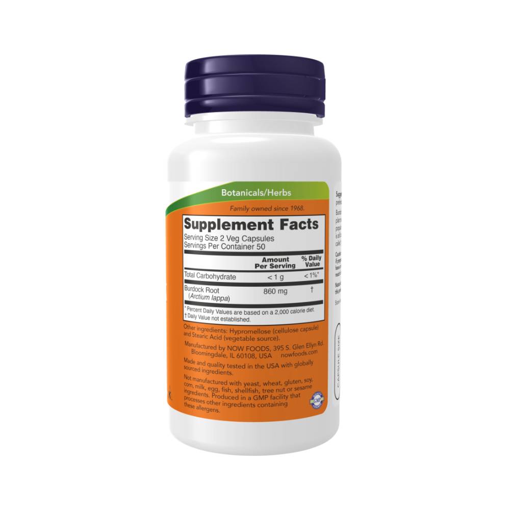 Now Foods | Radacina de brusture 430mg, 100 capsule, Now Foods, Supliment alimentar pentru sanatate 1