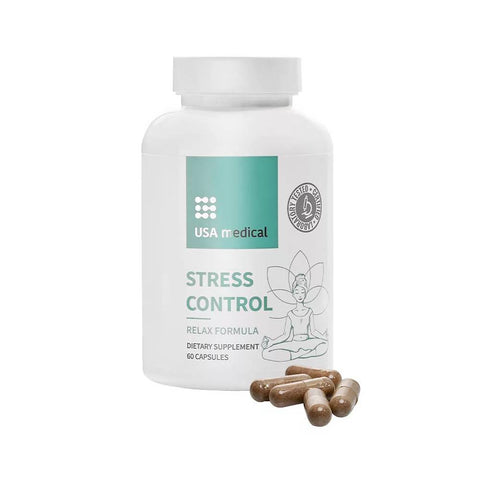 Suplimente antistres | Stress Control, 60 capsule, USA Medical, Supliment alimentar pentru gestionarea stresului 0