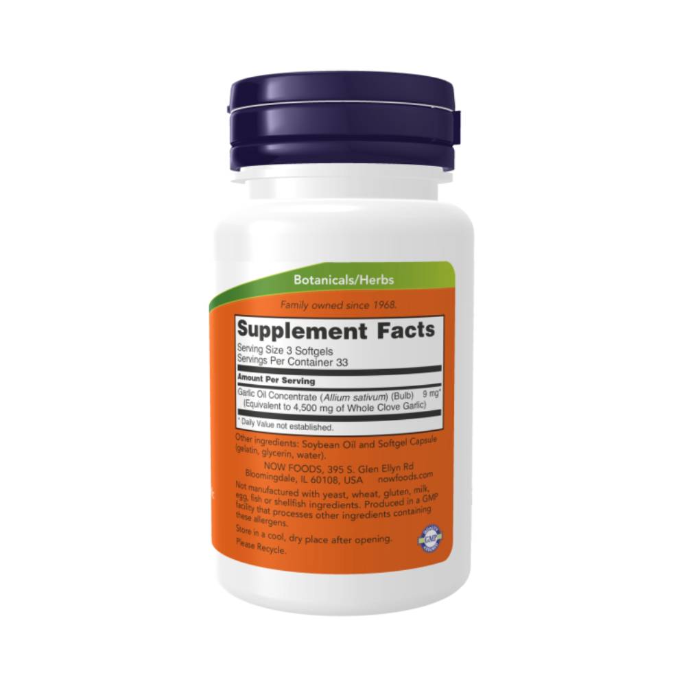 Now Foods | Ulei de usturoi 1500mg, 100 capsule, Now Foods, Supliment alimentar pentru sanatate 1