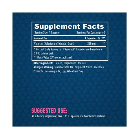 Suplimente pentru somn | Valeriana 250mg, 60 capsule, Haya Labs, Supliment pentru somn 1