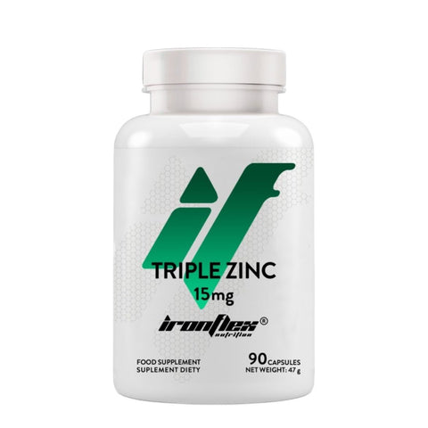 Vitamine si minerale Triplu zinc 90 capsule, Ironflex, Supliment alimentar cu zinc sub forma de capsule 1