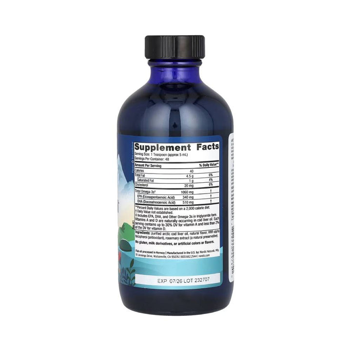 Ulei din ficat de cod arctic, 237ml, Nordic Naturals, Acizi grasi omega 3 2
