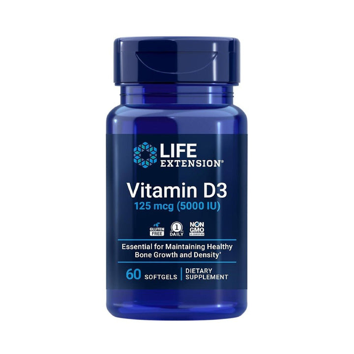 Vitamina D3 125mcg, 60 capsule, Life Extension, Supliment alimentar pentru santate 1