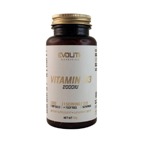 Vitamina D3 2000IU, 120 capsule, Evolite, Supliment alimentar pentru imunitate 1