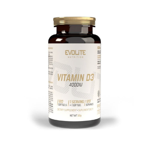 Vitamine si minerale Vitamina D3 4000Iu 120 capsule moi, Evolite Nutrition, Supliment alimentar pentru imunitate si oase 1
