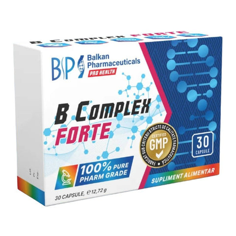 Vitamine | B Complex Forte 30 capsule, Balkan Pharmaceuticals, Supliment alimentar pentru sanatate 0