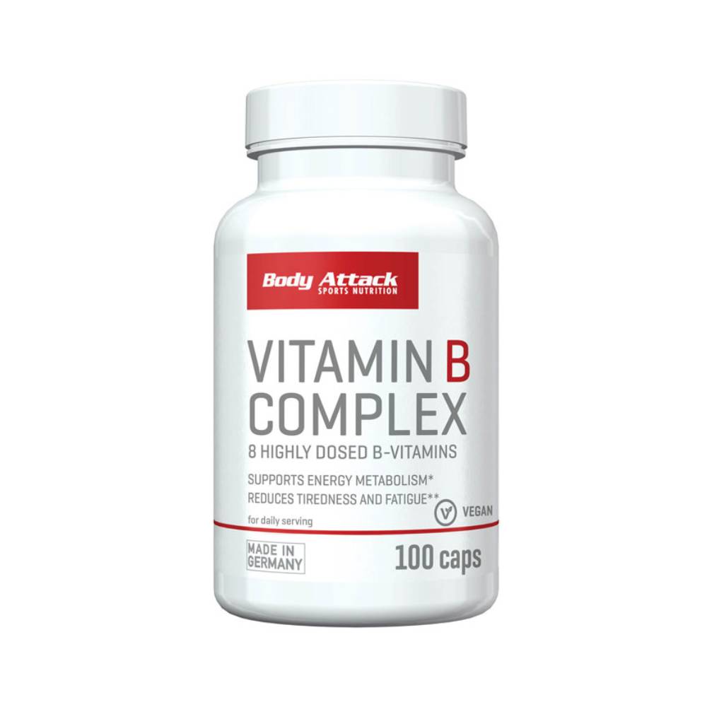 Complex de vitamina B, 100 capsule, Body Attack, Supliment alimentar ...