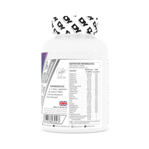 DY Nutrition | Complex Multivitamine 60 tablete, Dorian Yates, Supliment alimentar pentru sanatate 1