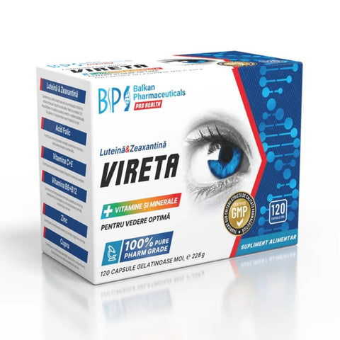 Balkan Pharmaceuticals | Vireta 120 capsule, Balkan Pharmaceuticals, Supliment alimentar pentru vedere 0
