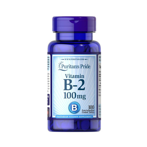 Vitamine | Vitamina B2 (riboflavina) 100mg, 100 tablete, Puritan's Pride, Supliment alimentar pentru sanatate 0