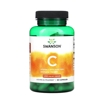 Vitamine | Vitamina C cu macese 1000mg, 90 capsule, Swanson, Supliment alimentar pentru sanatate 0
