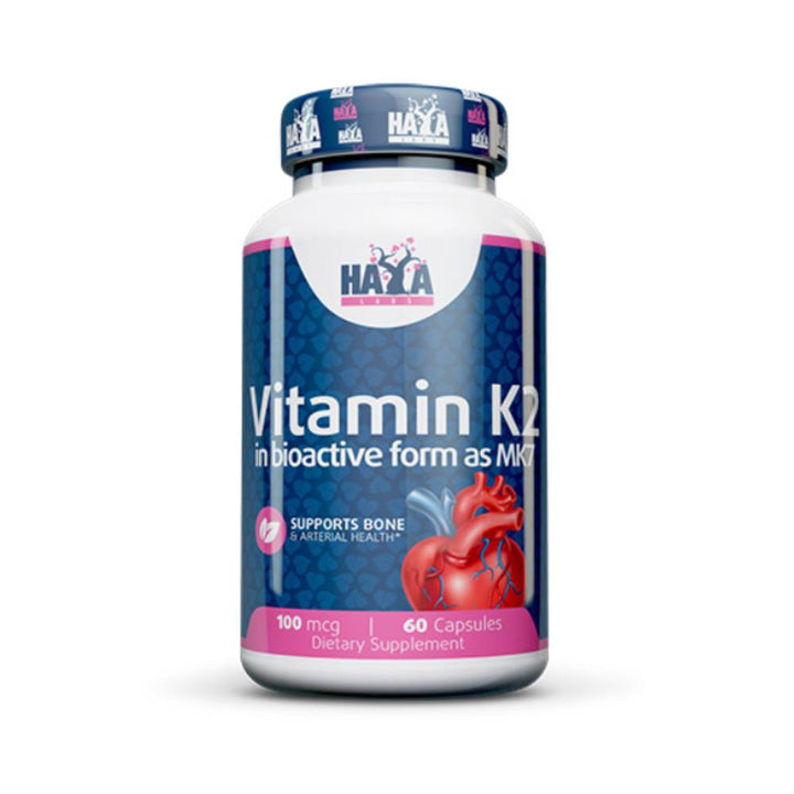 Vitamine | Vitamina K2 100mcg, 60 capsule, Haya Labs, Supliment alimentar pentru sanatate 0