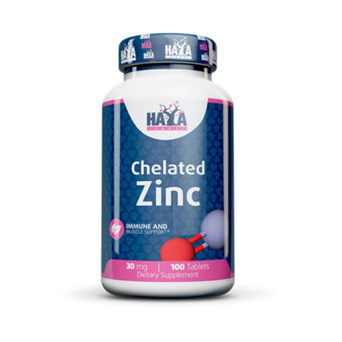 Stimulatoare testosteron | Zinc chelat 30mg, 100 tablete, Haya Labs, Supliment alimentar pentru sanatate 0