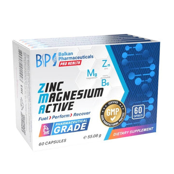 Suplimente sanatate sexuala | Zinc Magneziu Active 60 capsule, Balkan Pharmaceuticals, Supliment alimentar pentru sanatate 0