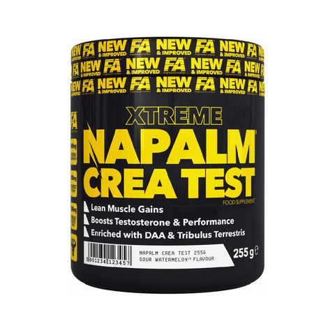 Xtreme Napalm Crea Test, 255g, Fitness Authority, Supliment alimentar sub forma de pudra de tip pre - workout 1