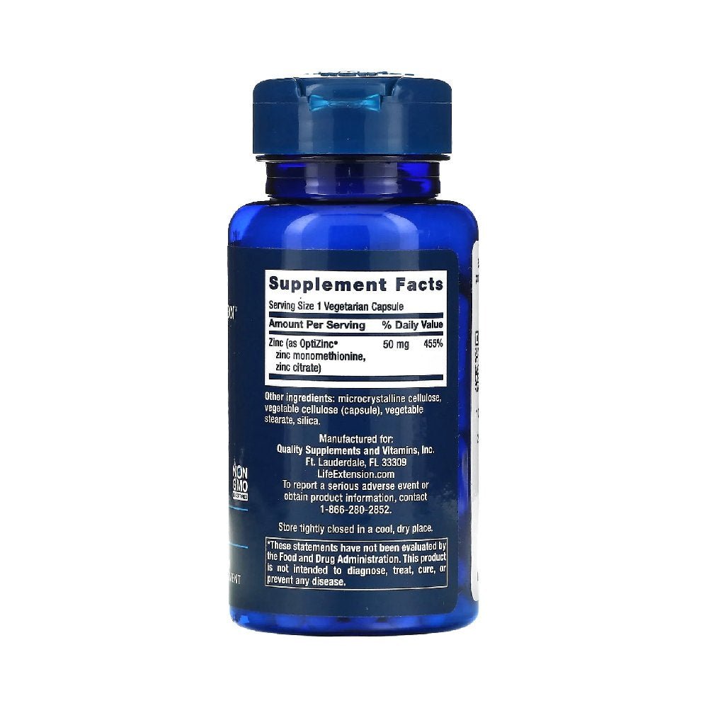 Zinc 50mg, 90 capsule, Life Extension, Supliment alimentar pentru sanatate 2