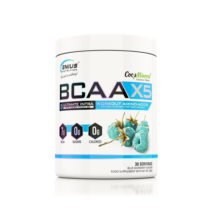Aminoacizi | BCAA-X5® 360g, pudra, Genius Nutrition, Aminoacizi din sursa fermentata, Fara zahar si calorii 3