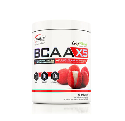 Aminoacizi | BCAA-X5® 360g, pudra, Genius Nutrition, Aminoacizi din sursa fermentata, Fara zahar si calorii 6