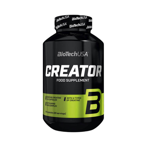 Creatina | Creator 120 capsule, Biotech USA, Supliment alimentar pe baza de creatina 0