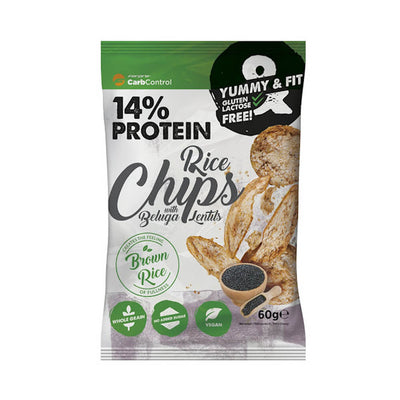 Alimente proteice | 14% Chipsuri proteice din orez cu linte beluga 60g 0