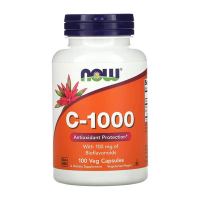 Suplimente pentru oase si articulatii | Vitamina C 1000mg, 100 capsule vegetale, Now Foods, Supliment pentru imunitate 0