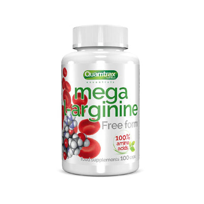 Aminoacizi | Mega L-arginine, 100 capsule, Quamtrax, Oxid nitric 0