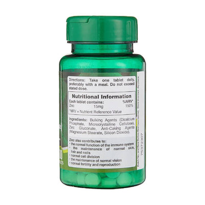 Stimulente hormonale | Zinc 15mg, 100 tablete, Holland & Barrett, Supliment alimentar pentru sanatate 1