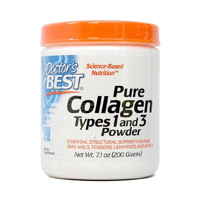 Colagen | Pure Collagen Types 1 & 3, pudra, 200g, Doctor's Best, Supliment alimentar pentru oase si articulatii 0
